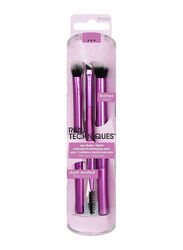 Real Techniques Eye Shade + Blend Brush Set, Purple