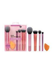 Real Techniques 5 Piece Everyday Essentials Makeup Brush Set, Multicolour
