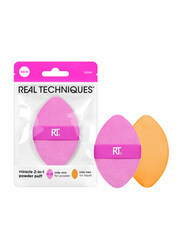 Real Techniques Miracle 2-In-1 Powder Puff, Pink