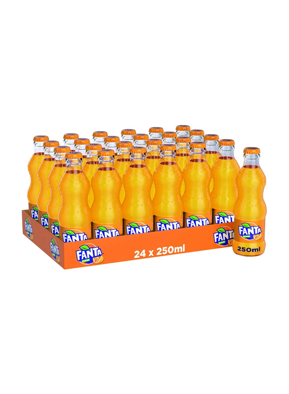 

Fanta Carbonated Drink Glass Bottle, 24 x 250ml
