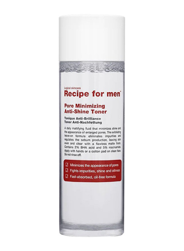 

Recipe for Men Pore Minimising Anti-shine Toner, 100ml