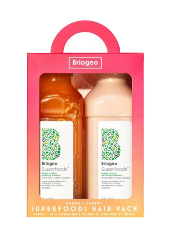 

Briogeo Superfood Mango + Cherry Superfoods Hair Pack for All Hair Types, 2 Piece