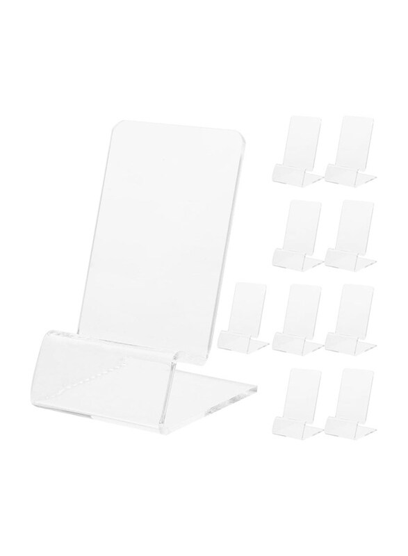 

Generic Acrylic Cell Phone Stand, 10 Piece, Clear