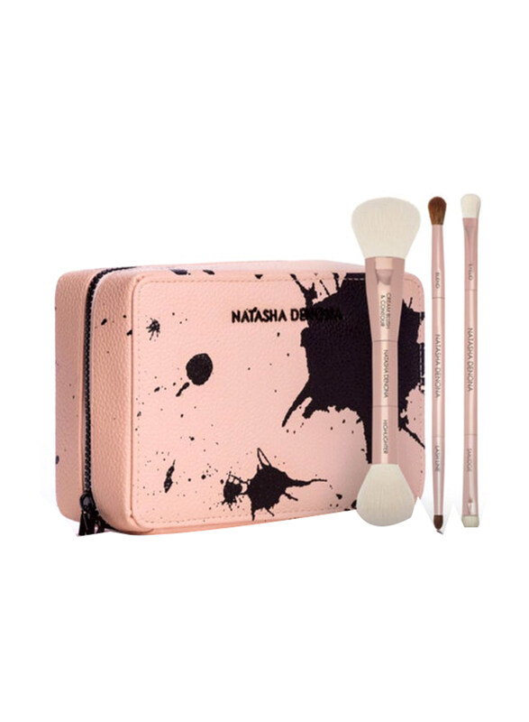 

Natasha Denona Travel Brush Set with Makeup Pouch, Pink
