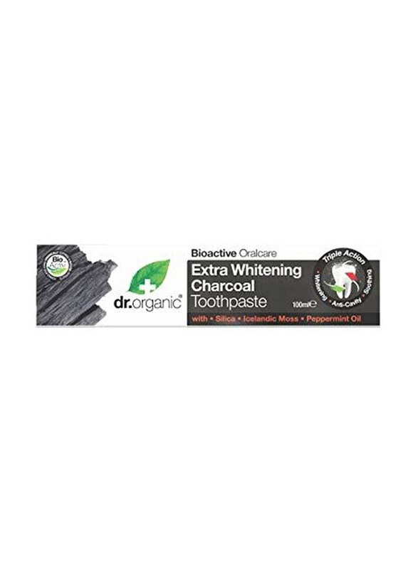 

Dr.Organic Extra Whitening Charcoal Toothpaste, 100ml