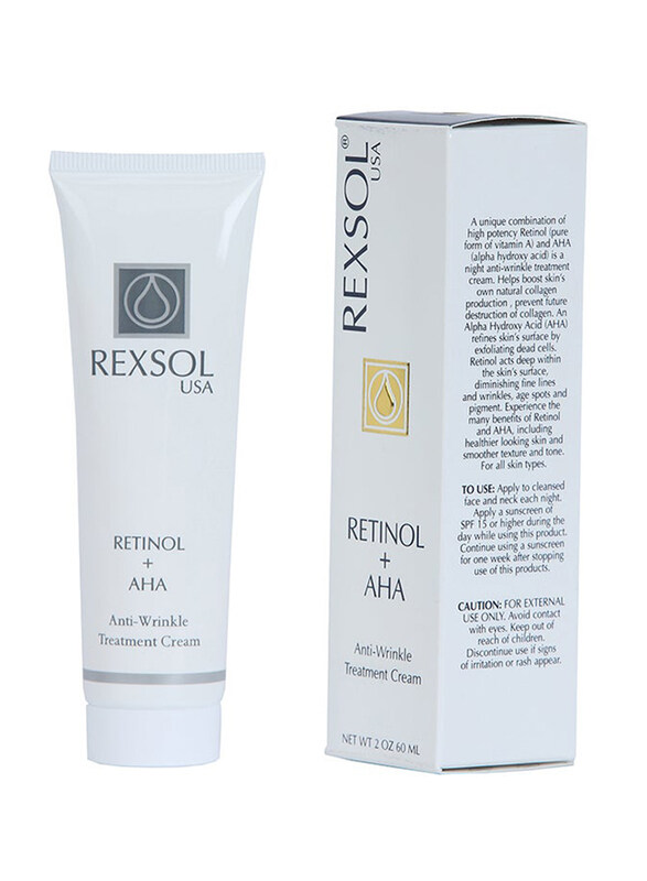 

Rexsol Retinol Plus AHA Anti-Wrinkle Treatment Cream, 60ml
