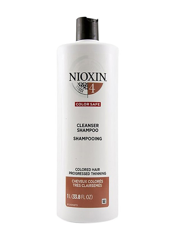 

Nioxin Derma Purifying System 4 Cleanser Shampoo, Colored Hair, Progressed Thinning, Color Safe, 1000ml