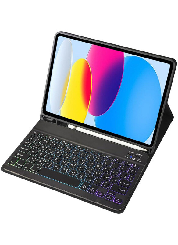 

Generic RGB Backlit Bluetooth English/Arabic Keyboard, Black