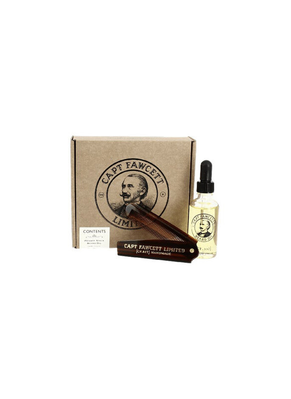 

Captain Fawcett Private Stock Beard Oil and Comb Set, 50ml