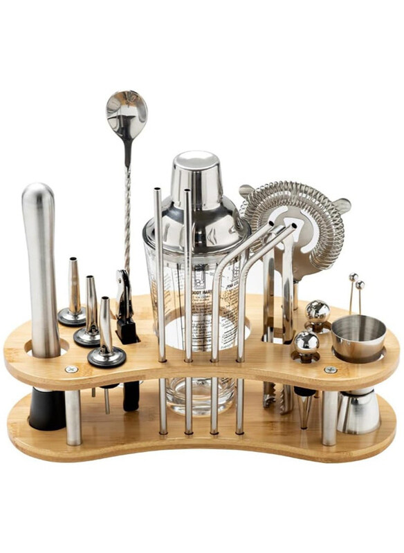 

Generic Stainless Steel Cocktail Shaker Set, Silver