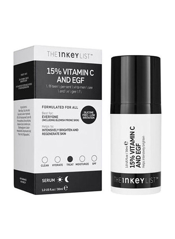 

The Inkey List Vitamin C and EGF Serum, White, 30ml