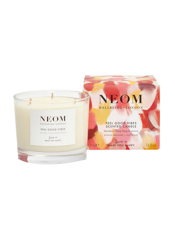 

Neom Feel Good Vibes 3 Wick Candle, 420g, White