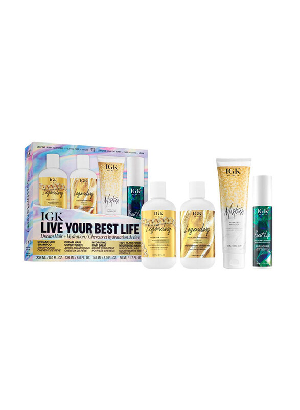 

IGK Live Your Best Life Kit for All Hair Types, 4 Piece