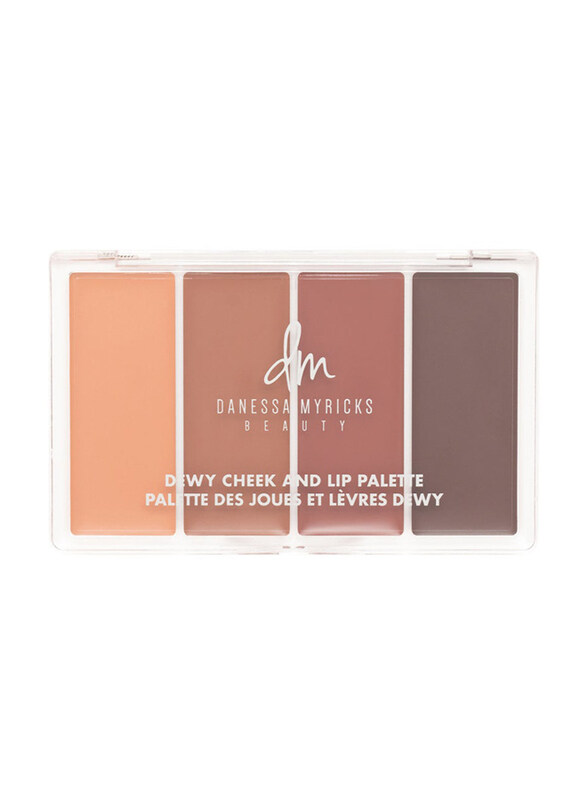 

Danessa Myricks Beauty Dewy Cheek & Lip Palette, 4 x 0.22oz, Dew It Undercover, Brown