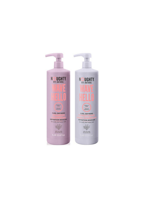 

Noughty Wave Hello 1 Litre Bundle Shampoo & Conditioner Set for All Hair Types, 1 Liter, 2 Piece