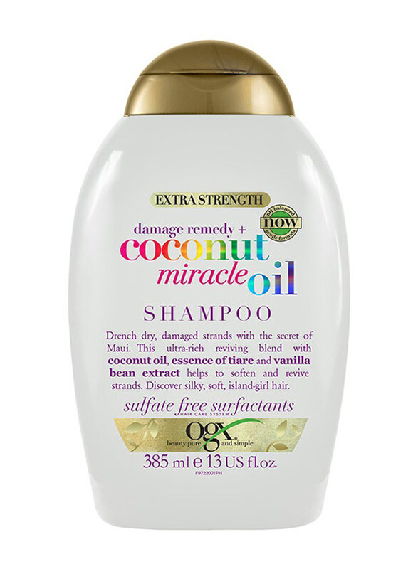

Ogx Damage Remedy Coconut Miracle Oil Shampoo for Damaged Hair, 385ml