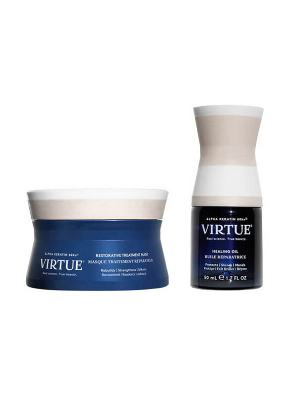 

Virtue Keratin Healing Mask And Oil Bundle for All Hair Type, 2 Pieces