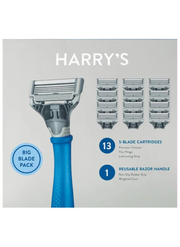 

Harry's Men's Indigo Blue Razor & Blades, 13 Pieces