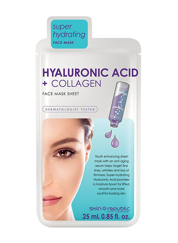 

Skin Republic Hyaluronic Acid + Collagen Face Mask, 25ml
