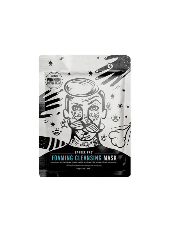 

Barber Pro Foaming Cleansing Mask with Activated Charcoal, 18ml