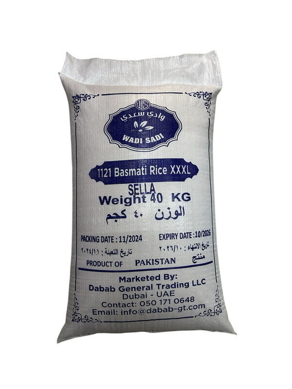 

1121 WADI SADI SELLA BASMATI RICE XXXL 40 KG