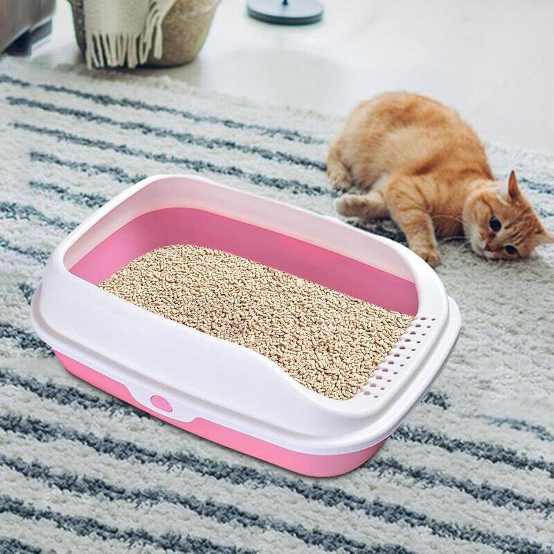 

pet Gains Open Cat Toilet Semi-Closed-pink