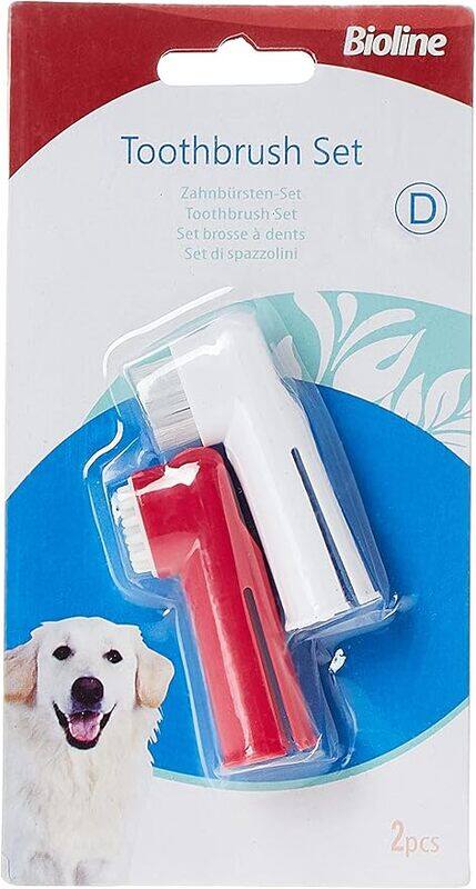 

Bioline Tooth Brush Set Pets Oral Maintenance Finger Brush, multicolor