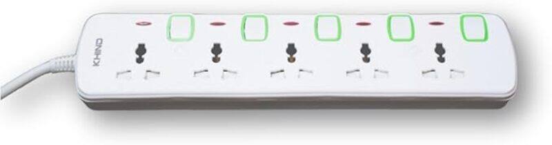 

KHIND High Quality Power Extension Universal 5 Socket Plug Adapter, Extension Cord 3 Meter