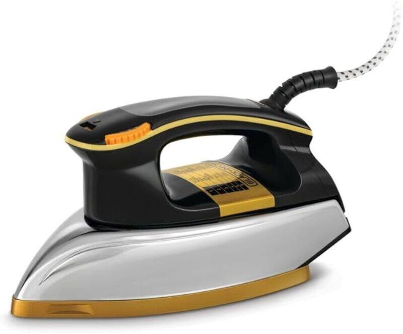 

Black+Decker BLACK DECKER 1200W Heavy Weight Dry Iron Black Gold F550 b5