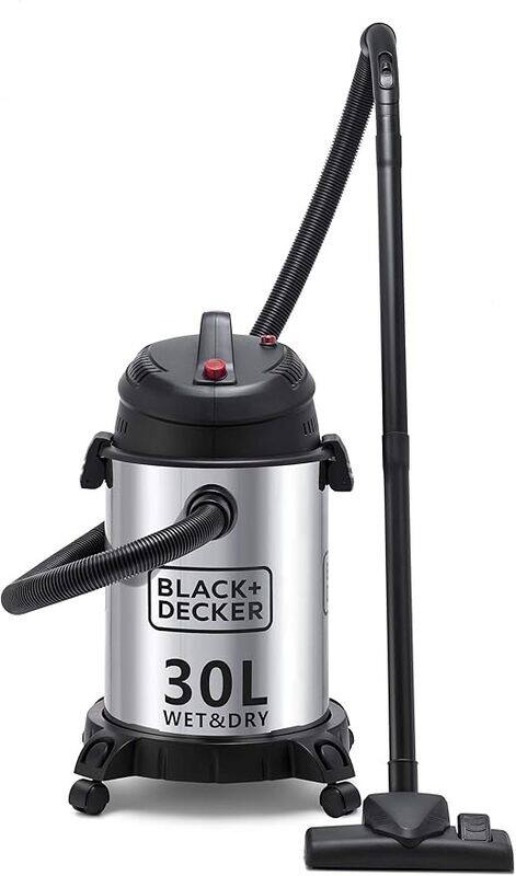 

Black+Decker Black Decker 1610W 30L Wet and Dry Stainless Steel Tank Drum Vacuum Cleaner Silver WV1450 B5