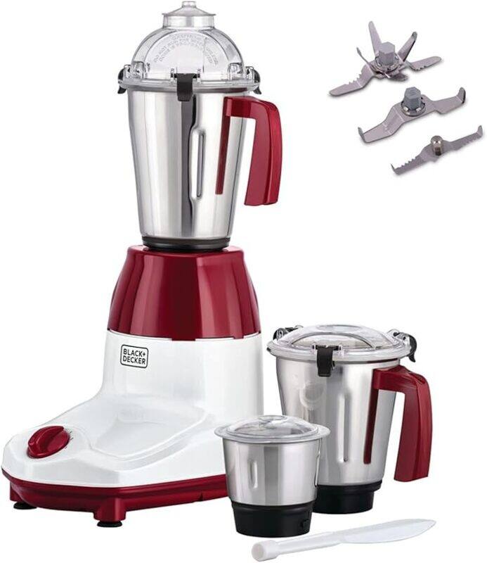 

Black+Decker Black Decker 3 in 1 Multifunctional 750W Mixer Grinder with 3 Jars Set Blender, Wet Dry Grinder and a Chutney Jar MG750 B5