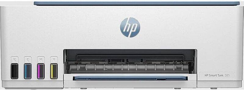 

HP Smart Tank 585 Wireless All In One Printer, Print, Scan, Copy, Print up to 18000 black or 6000 color pages , Dark Surf Blue ,1F3Y4A