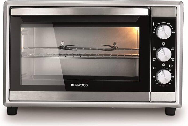 

Kenwood 56L Toaster Oven Oven Toaster Grill Large Capacity Double Glass Door Multifunctional With Rotisserie And Convection Function For Grilling, Sil