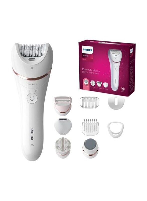 

Philips Epilator Series 8000 Wet and Dry Epilator, BRE740/11, White