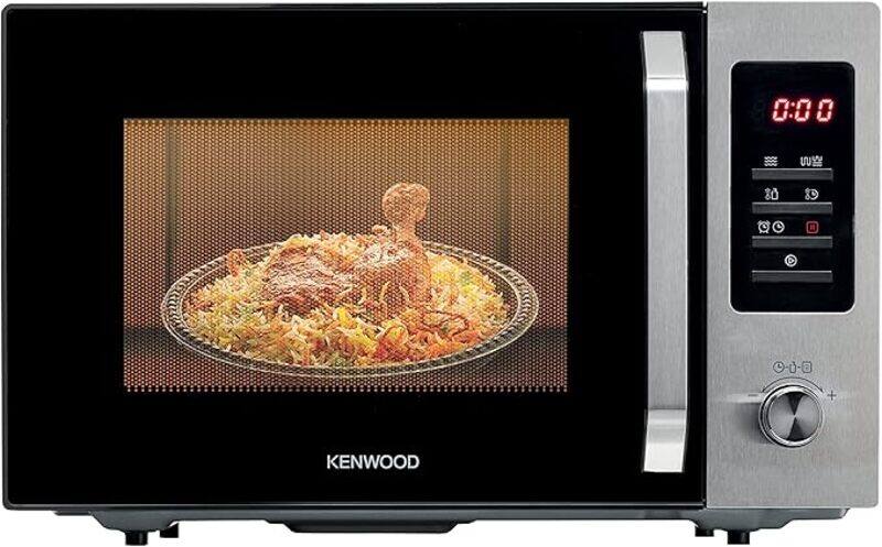 

KENWOOD 30L Microwave Oven with Grill, Digital Display, 5 Power Levels, Defrost Function, Stainless Steel, Auto Menu, 95 Minutes Timer, Clock Function