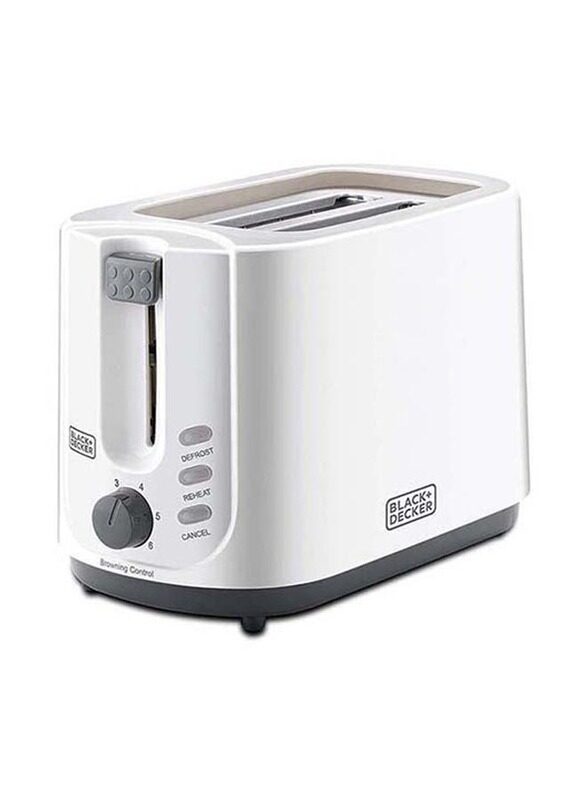 

Black+Decker 2-Slice Cool Touch Bread Toaster, 750W, ET125-B5, White/Grey