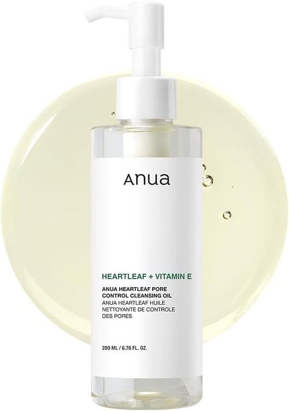 

ANUA Heartleaf Pore Control Cleansing Oil Korean Facial Cleanser, Daily Makeup Blackheads Removal 6.76 fl oz(200ml)