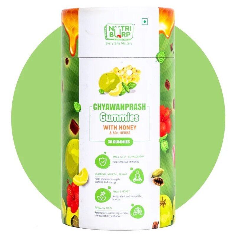 

Nutriburp Chyawanprash Gummies 100 grams For Immunity Vegan, No Preservatives