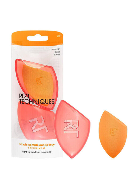 

Real Techniques Miracle Complexion Sponge with Travel Case, Orange