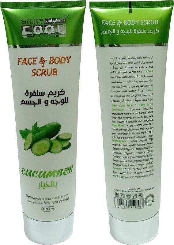 

Silky Cool Face & Body Scrub Tube 275 ml - Cucumber