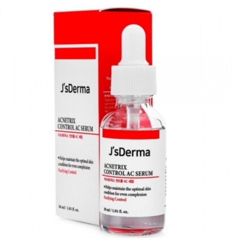 

JSDerma Face Serum with 8% Niacinamide for Blemish Improvement, 1% Zinc PCA for Sebum Control, and Soothing, Non-Sticky Formula Acnetrix Control AC Serum 30ml