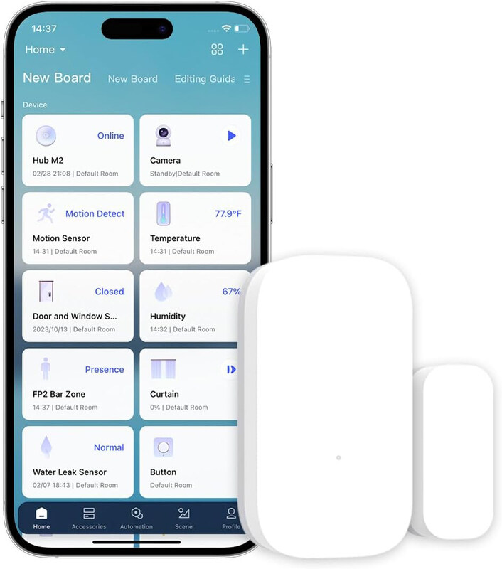 

Aqara Wireless Mini Contact Door & Window Sensor, Requires Aqara HUB, Zigbee Connection, Alarm System, Smart Home Automation, Compatible with Apple Ho