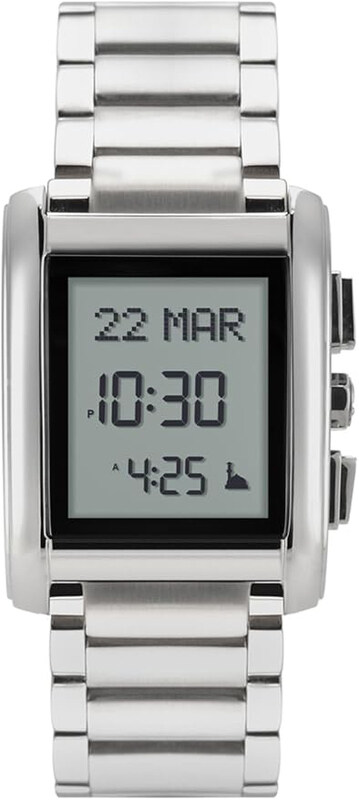 

Al Fajr Analog + Digital Wrist Watch for Men with Stainless Steel Band, Water Resistant, WS06-S, Silver