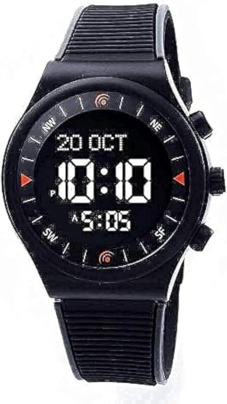 

Al Fajr Digital Casual Watch for Men with Rubber Band, Water Resistant, AL-220, Black