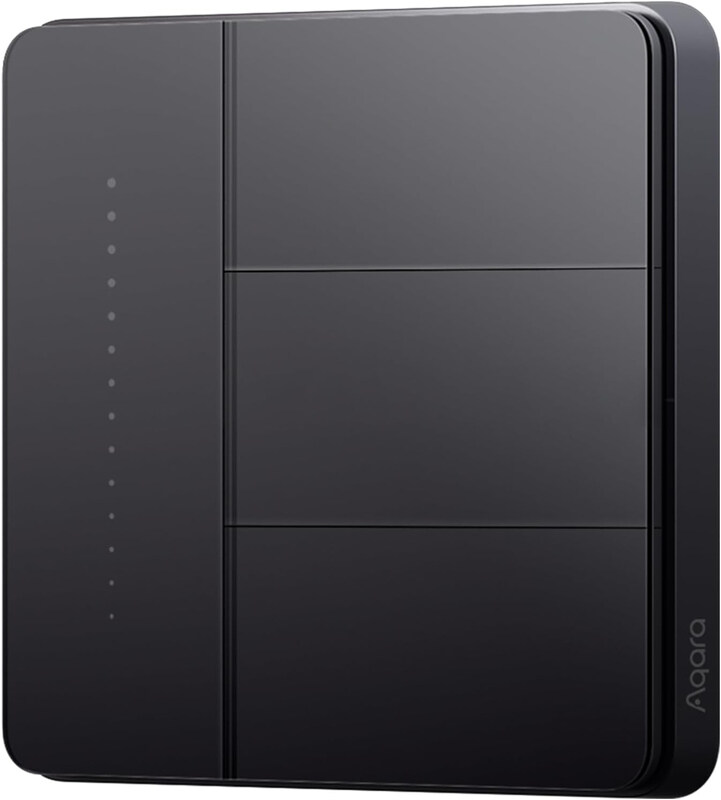 

Aqara Z1 Pro Triple Rocker Smart Wall Switch with Zigbee 3.0 Dual Support, Black