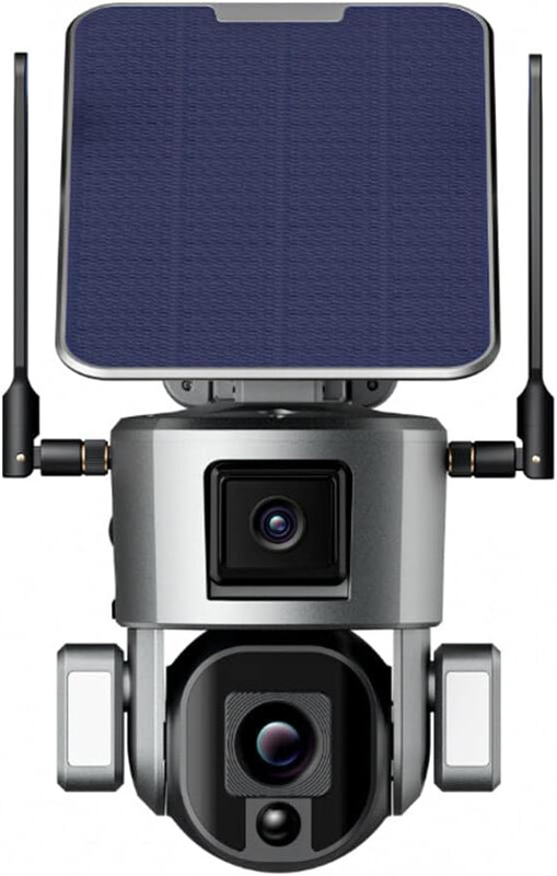 

Crony D5 4G Wireless Solar Camera, 8MP, 4K, Dual Lens, 355° Rotation, IP66 Waterproof, Two-Way Audio, App Connectivity, Multicolour