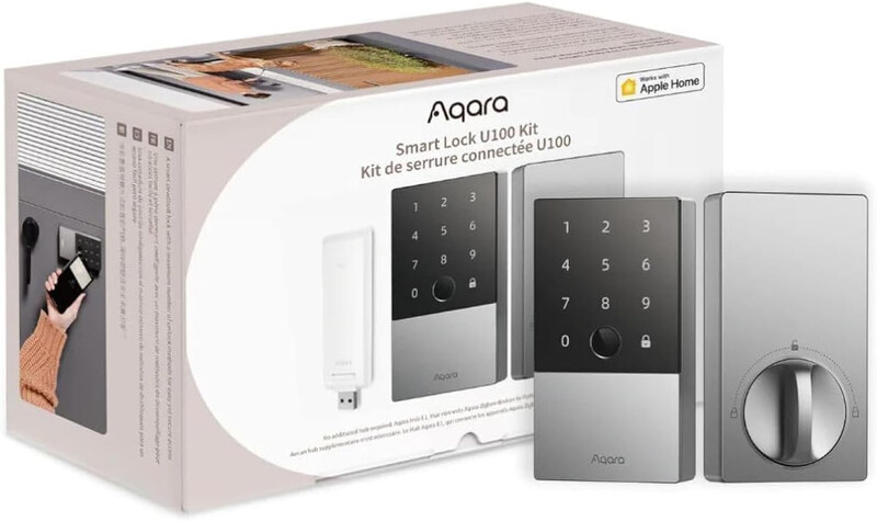 

Aqara Smart Lock U100 with E1 Hub Kit, Silver/Black