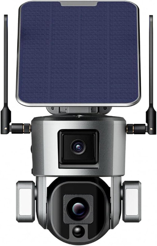

Crony Y5 4G-4K-8MP-4X Solar Dual Linkage Battery PTZ Wireless Outdoor IP66 Waterproof Solar Dual CCTV Camera, Multicolour