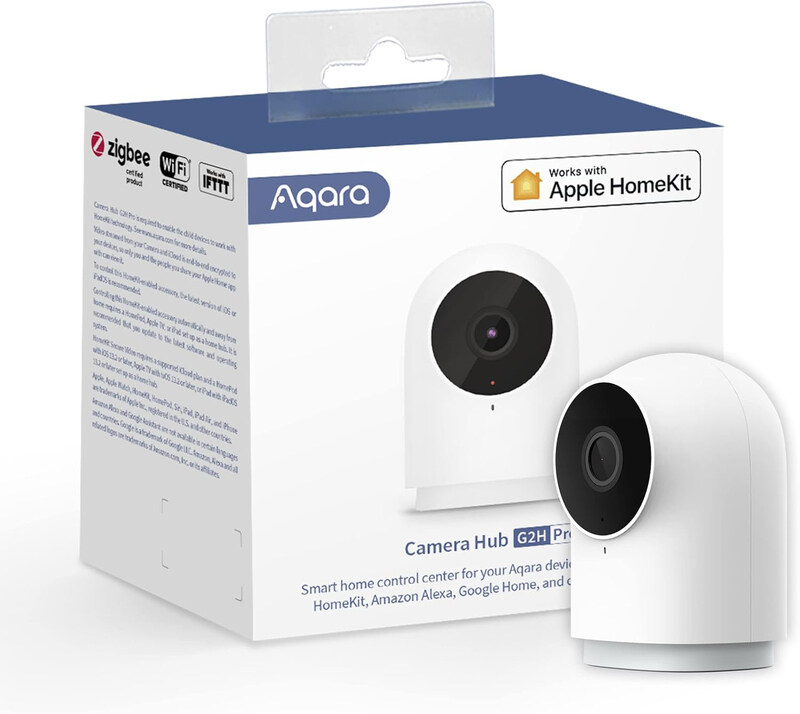 

Aqara G2H Pro 2MP Indoor Security Camera Hub, 1080p HD, Compatible with Apple HomeKit, Alexa, Google Assistant, IFTTT, White