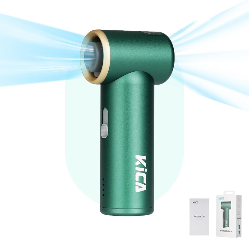

Kica Jetfan Mini Fan Handheld Portable Turbo Fan, Green